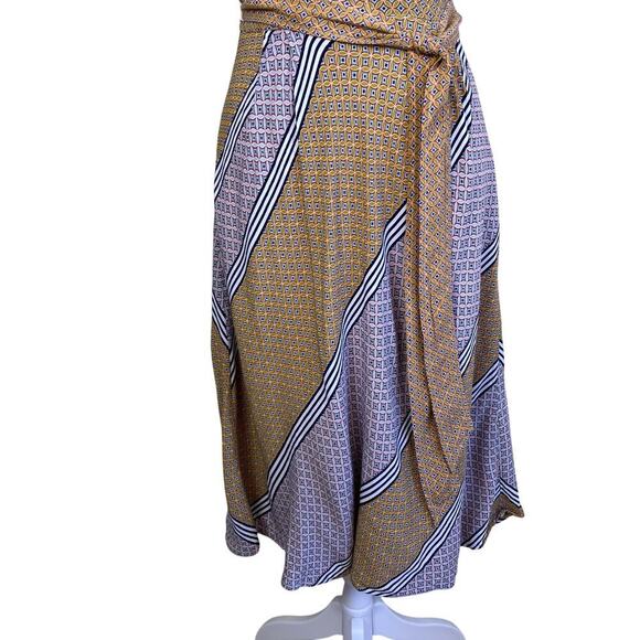 Anthropologie Maeve Carla Faux-wrap Midi Dress Fit & Flare Boho Print Feminine - Picture 5 of 16